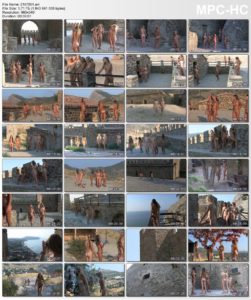girls naturists in ancient castle